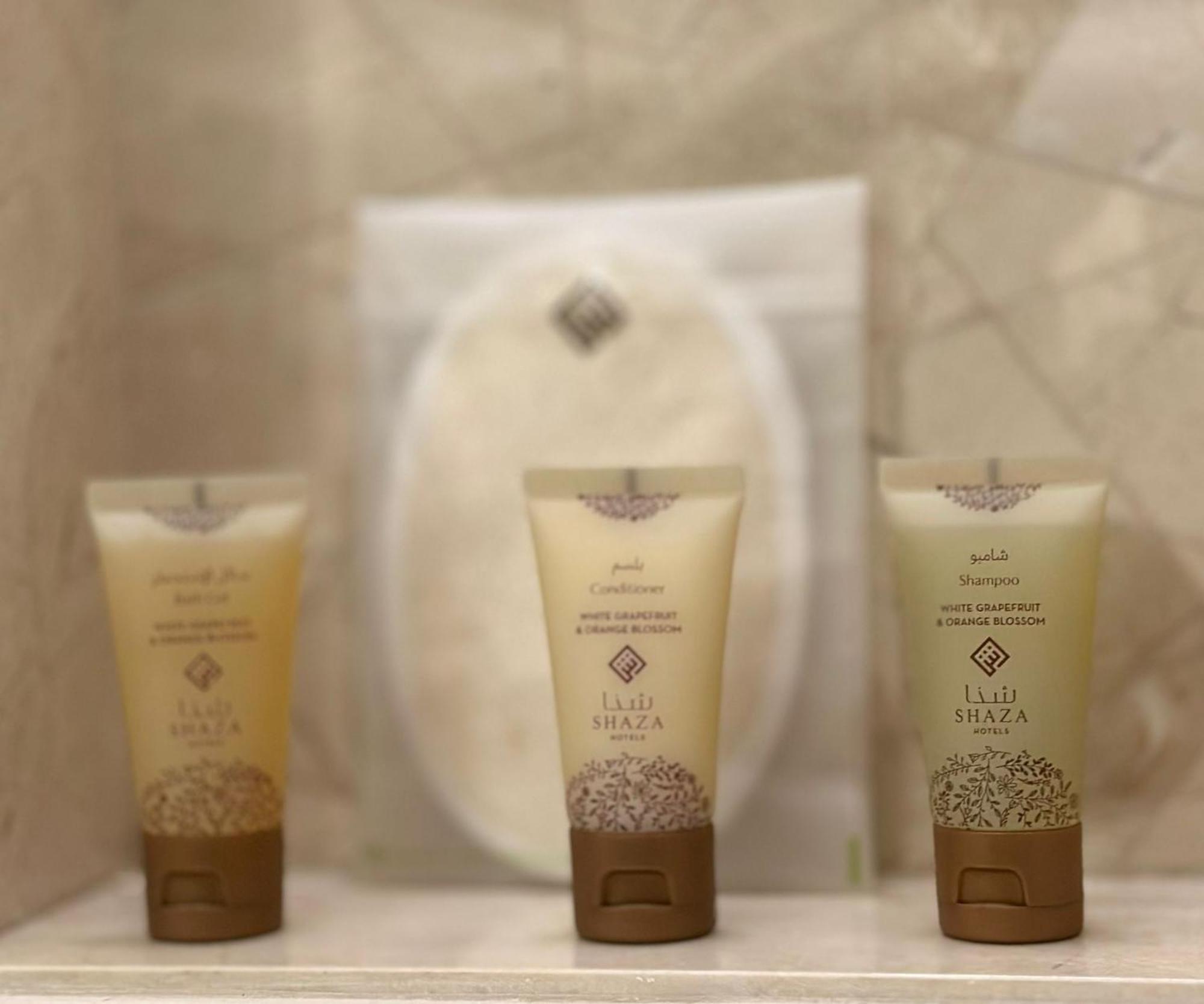 Shaza Doha Hotel Kültér fotó A selection of spa products